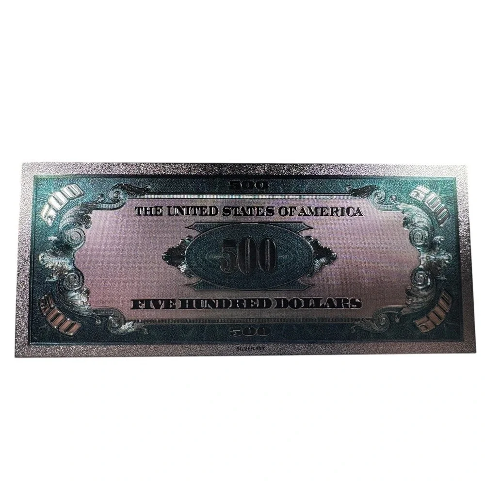500 Dollar Bill 1928 Series William McKinley Silver Foil Novelty Banknote Note
